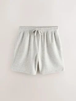 Pyjama's|Next - Towelling Short Sleeve Pyjamas Set Grijs