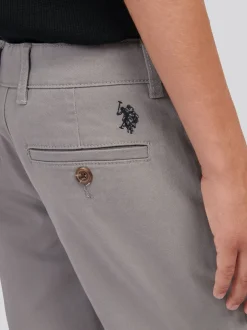 Shorts|U.S. Polo Assn - Classic Chino Shorts Grijs