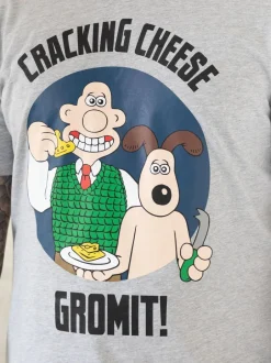 Pyjama's*Vanilla Underground - Wallace And Gromit herenpyjama's van 100% katoen Grijs
