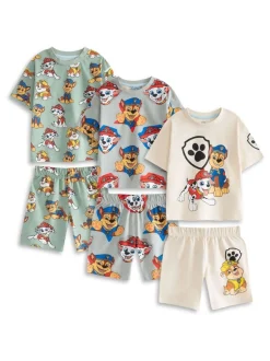 Pyjama's|Vanilla Underground - Bluey Boys Multicoloured Multi Character Multi-Pack of 2 Short Sleeve Short Leg Pyjama Set Grijs