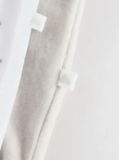 Babypakjes En Babypyjama's*Next Grijs - Velour Two Way Zip Baby Sleepsuits 2 Pack (0-2yrs)