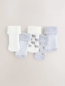 Sokken En Panty's|Sokken*Next - Verpakking van 5 paar babysokken (0 mnd-2 jr) Grijs