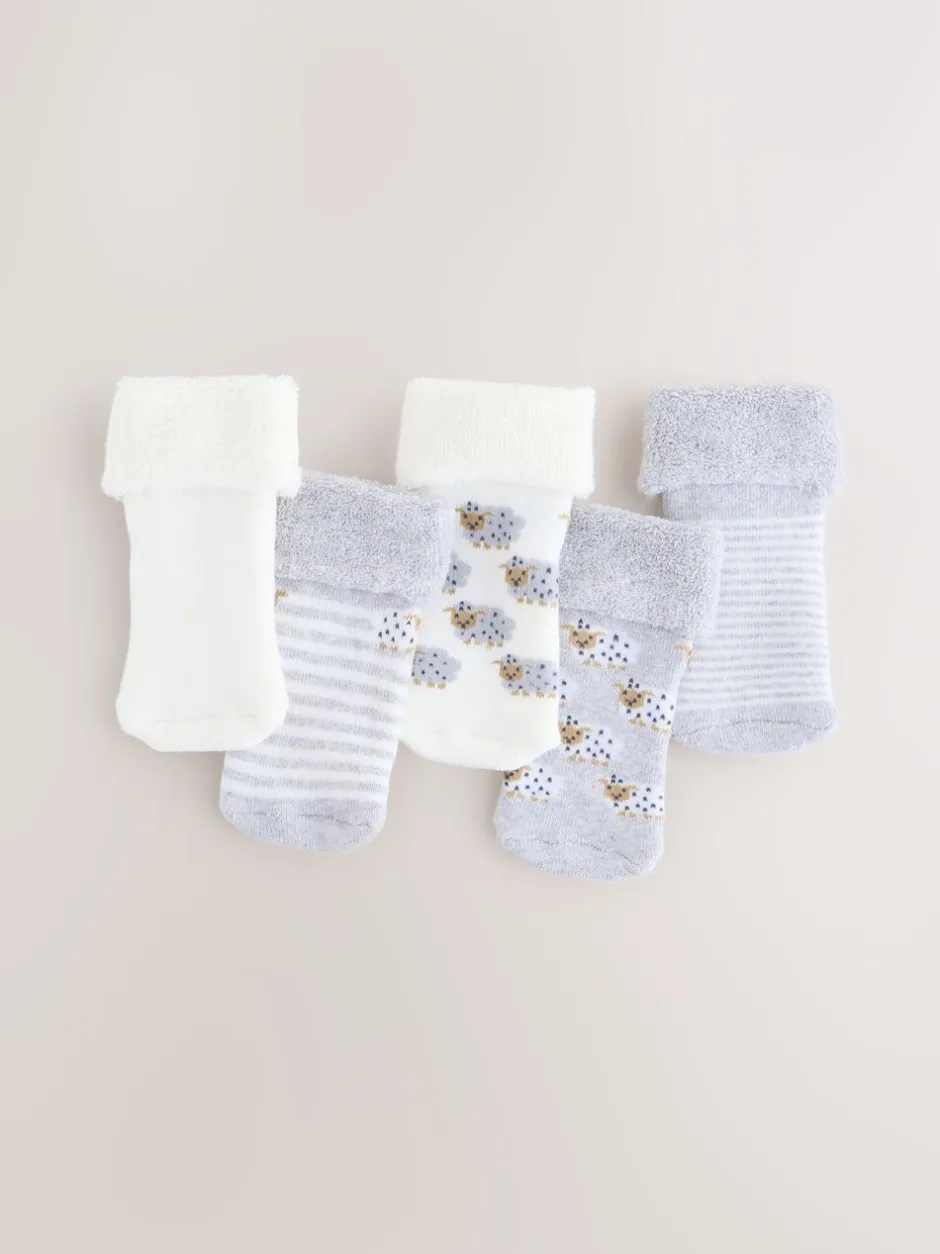 Sokken En Panty's|Sokken*Next - Verpakking van 5 paar babysokken (0 mnd-2 jr) Grijs
