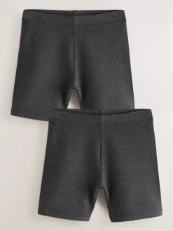 Shorts En Rokken*Next - Verpakking van 2 stretchy fietsshorts met hoog katoengehalte (3-16jr) Grijs