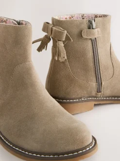 Boots*Next - Waterafstotende suède enkellaarzen Grijs