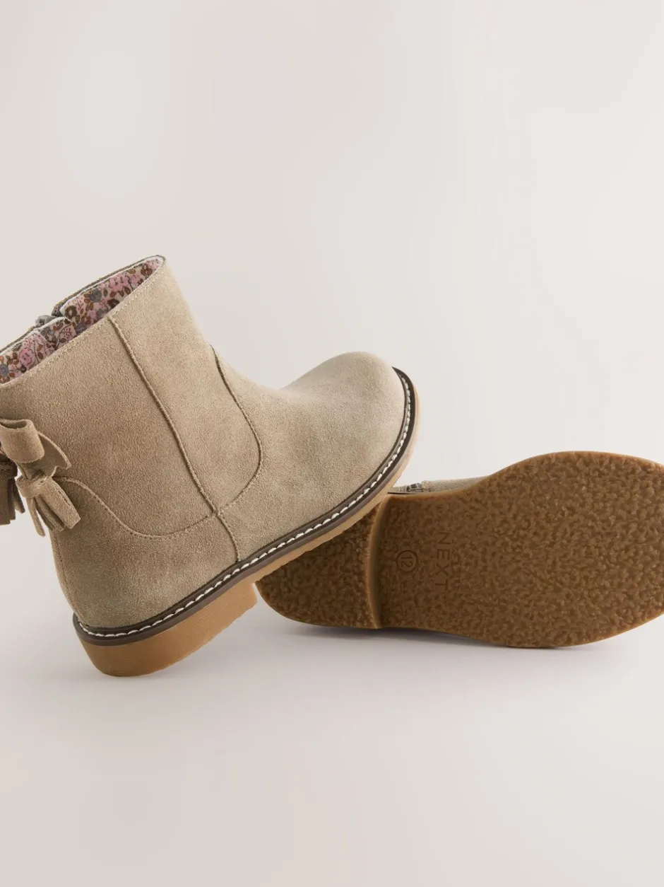 Boots*Next - Waterafstotende suède enkellaarzen Grijs