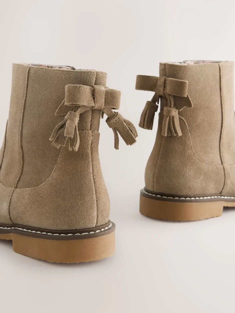 Boots*Next - Waterafstotende suède enkellaarzen Grijs