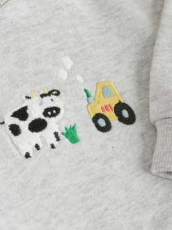 Truien En Breisels|Sets En Combisets|Next - Set met baby-sweatshirt en legging (0mnd-3jr) Grijs boerderijfiguur