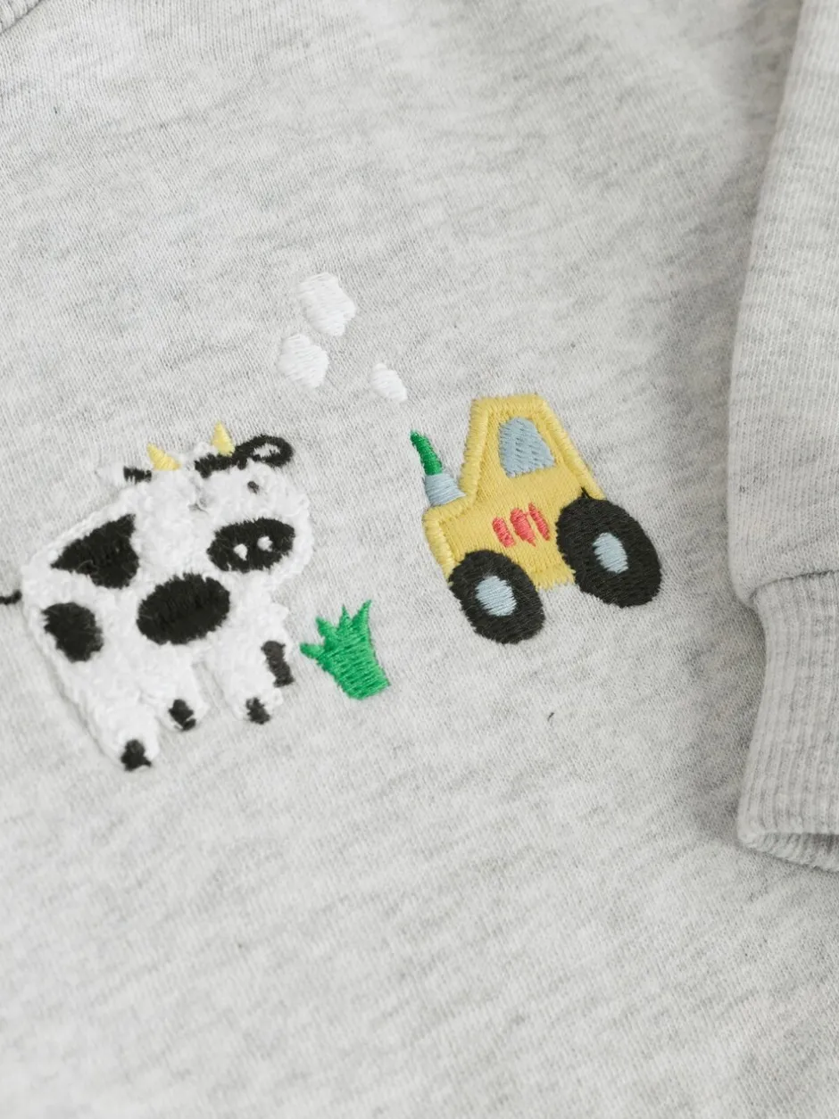Truien En Breisels|Sets En Combisets|Next - Set met baby-sweatshirt en legging (0mnd-3jr) Grijs boerderijfiguur