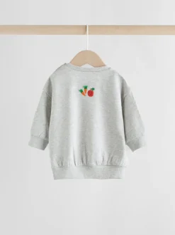 Truien En Breisels|Sets En Combisets|Next - Set met baby-sweatshirt en legging (0mnd-3jr) Grijs boerderijfiguur
