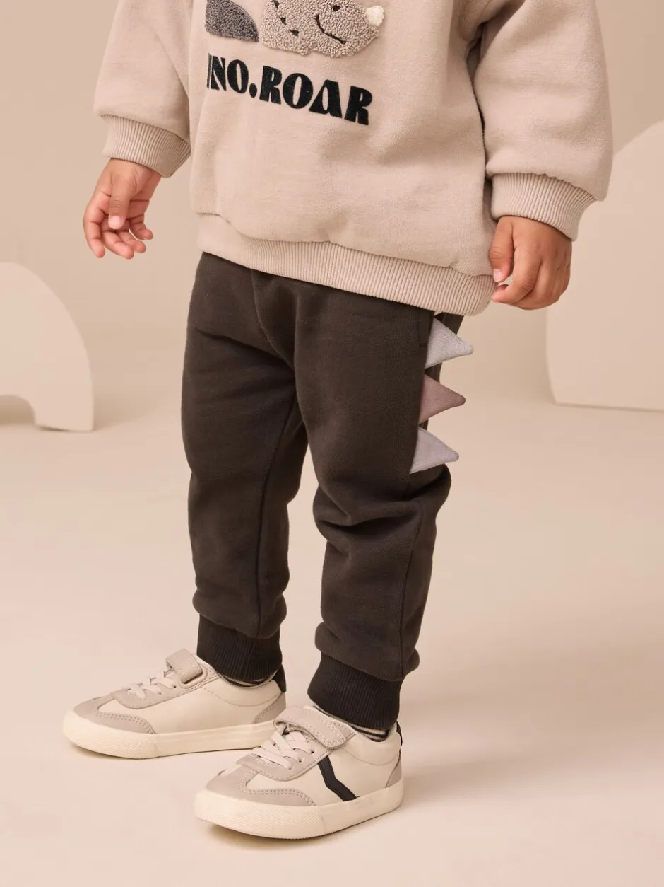 Sets En Combisets|Truien En Breisels*Next Grijs en antraciet dinosaurus stekel - Set met sweatshirt en joggingbroek (3mnd -7jr)