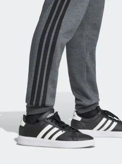 Joggingbroeken*adidas - Essentials fleece joggingbroek met 3 strepen Grijs en zwart