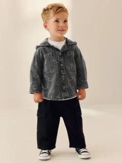 Jassen, Jacks En Kinderwagenpakjes|Jassen En Jacks*Next - Denim overhemd met capuchon (3mnd -7jr) Grijs Face