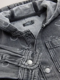 Jassen, Jacks En Kinderwagenpakjes|Jassen En Jacks*Next - Denim overhemd met capuchon (3mnd -7jr) Grijs Face