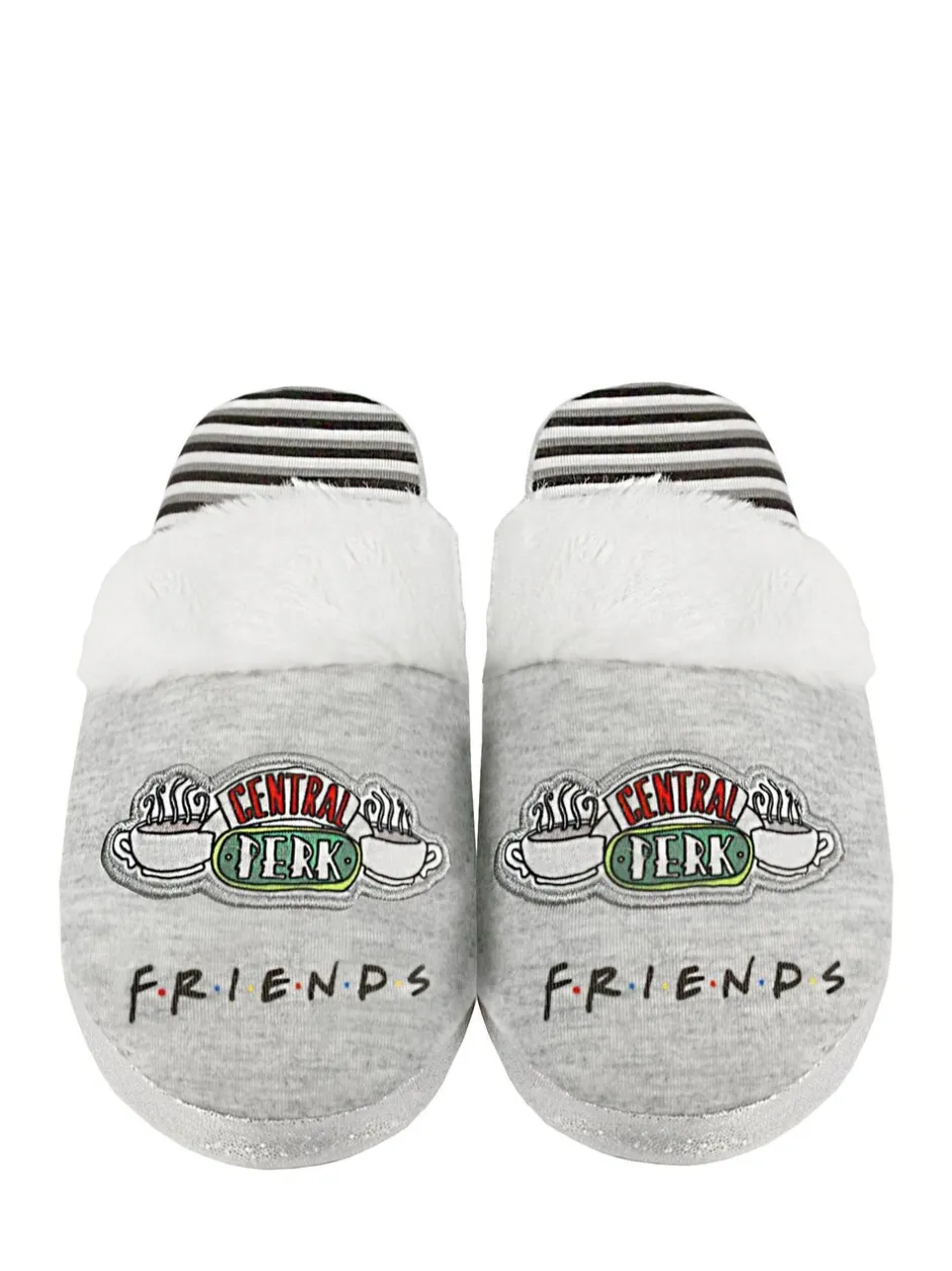 Pantoffels|Loungewear*Vanilla Underground Grijs Friends - winterse pantoffelmuiltjes voor dames