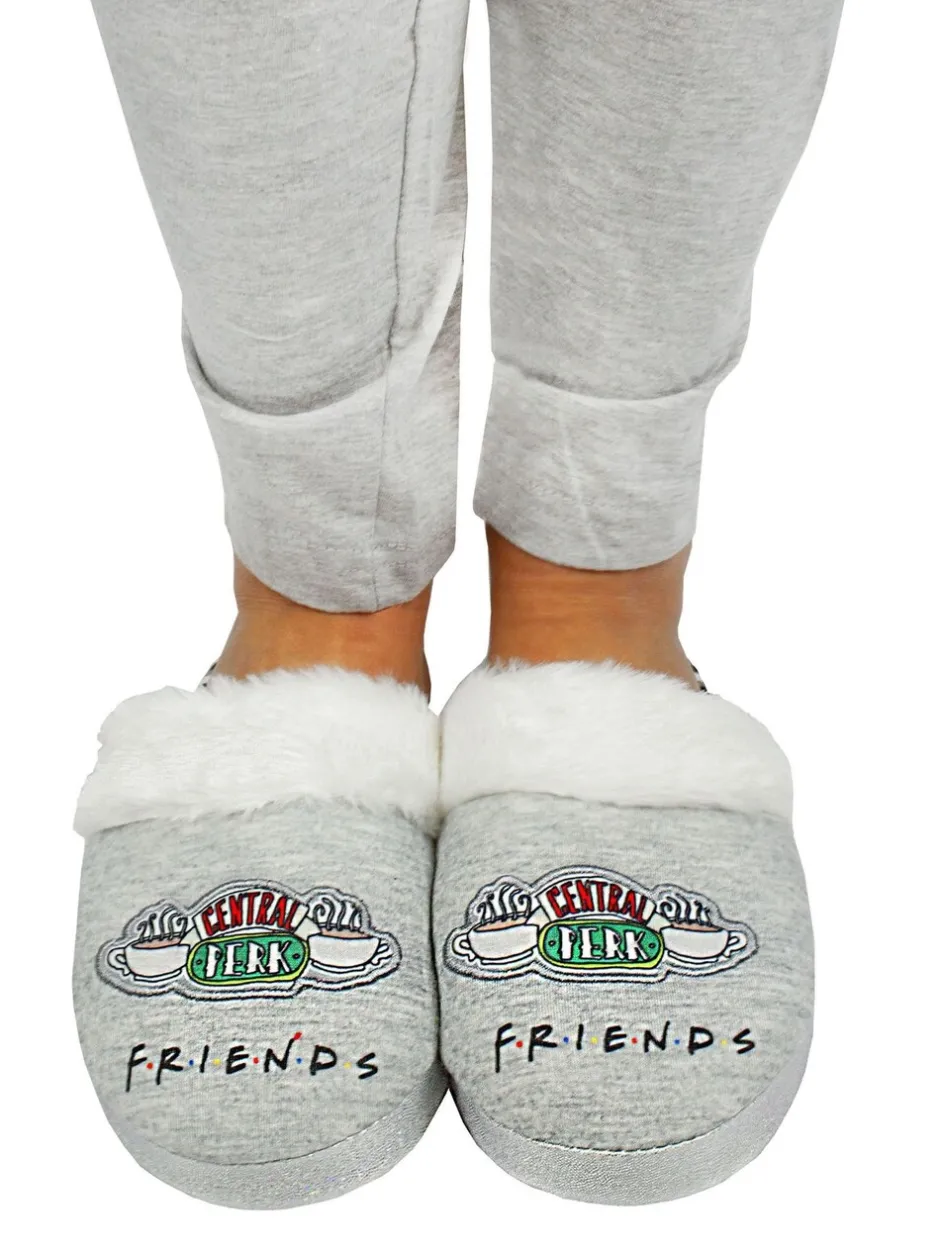 Pantoffels|Loungewear*Vanilla Underground Grijs Friends - winterse pantoffelmuiltjes voor dames