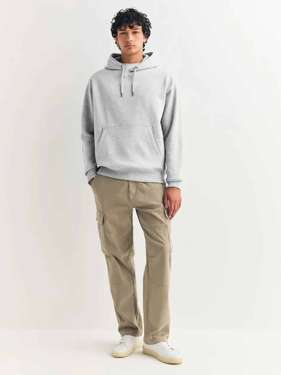 Sweaters En Hoody´S|Sweaters En Hoody´S|Next Grijs gemêleerd - Normale Pasvorm - Zwaargewicht Cotton Rich Jersey Hoodie