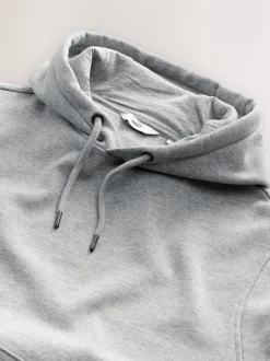 Sweaters En Hoody´S|Sweaters En Hoody´S|Next Grijs gemêleerd - Normale Pasvorm - Zwaargewicht Cotton Rich Jersey Hoodie