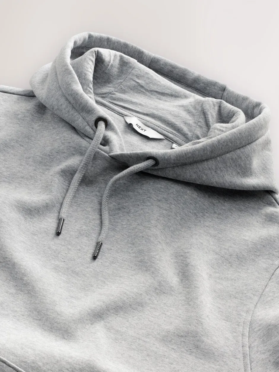 Sweaters En Hoody´S|Sweaters En Hoody´S|Next Grijs gemêleerd - Normale Pasvorm - Zwaargewicht Cotton Rich Jersey Hoodie