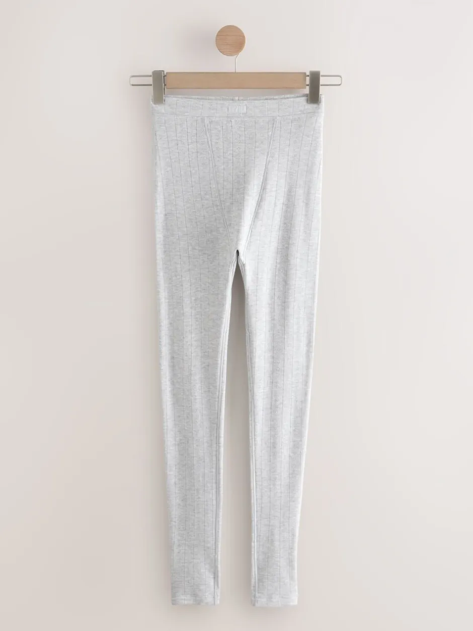 Alle Nacht- En Loungekleding|Next - Thermal Maximum Warmth Cosy Pointelle Leggings Grijs gemêleerd