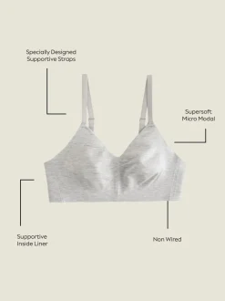 Beha's*Next - Ultieme comfortabele beha Grijs gemêleerd
