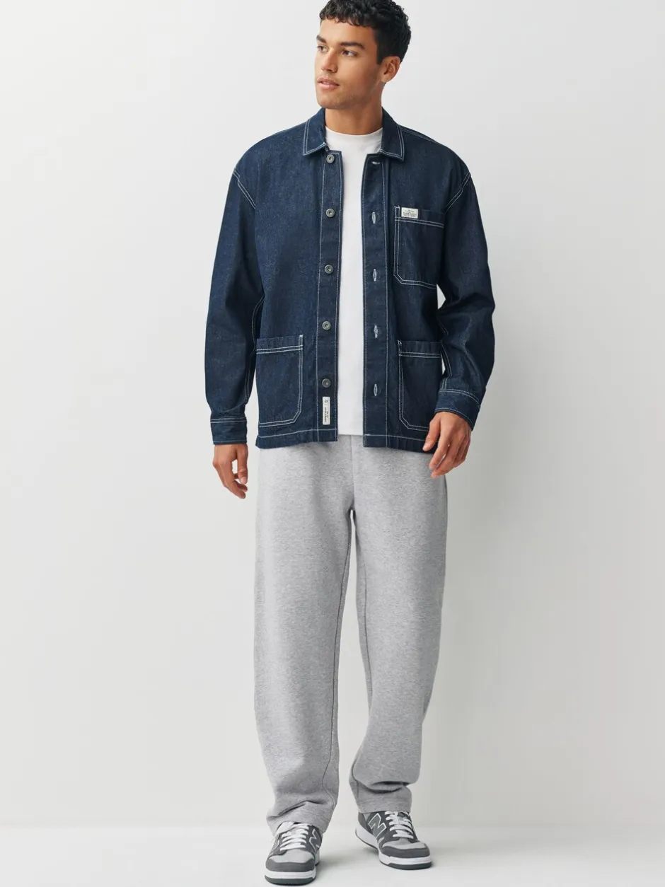Joggingbroeken|Next - Straight Fit Brushback Heavyweight 2 Pack Joggers Grijs gemêleerd/marineblauw