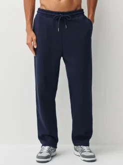 Joggingbroeken|Next - Straight Fit Brushback Heavyweight 2 Pack Joggers Grijs gemêleerd/marineblauw