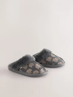 Pantoffels|Alle Nacht- En Loungekleding|Next Grijs Hamish - Suède pantoffelmuiltjes