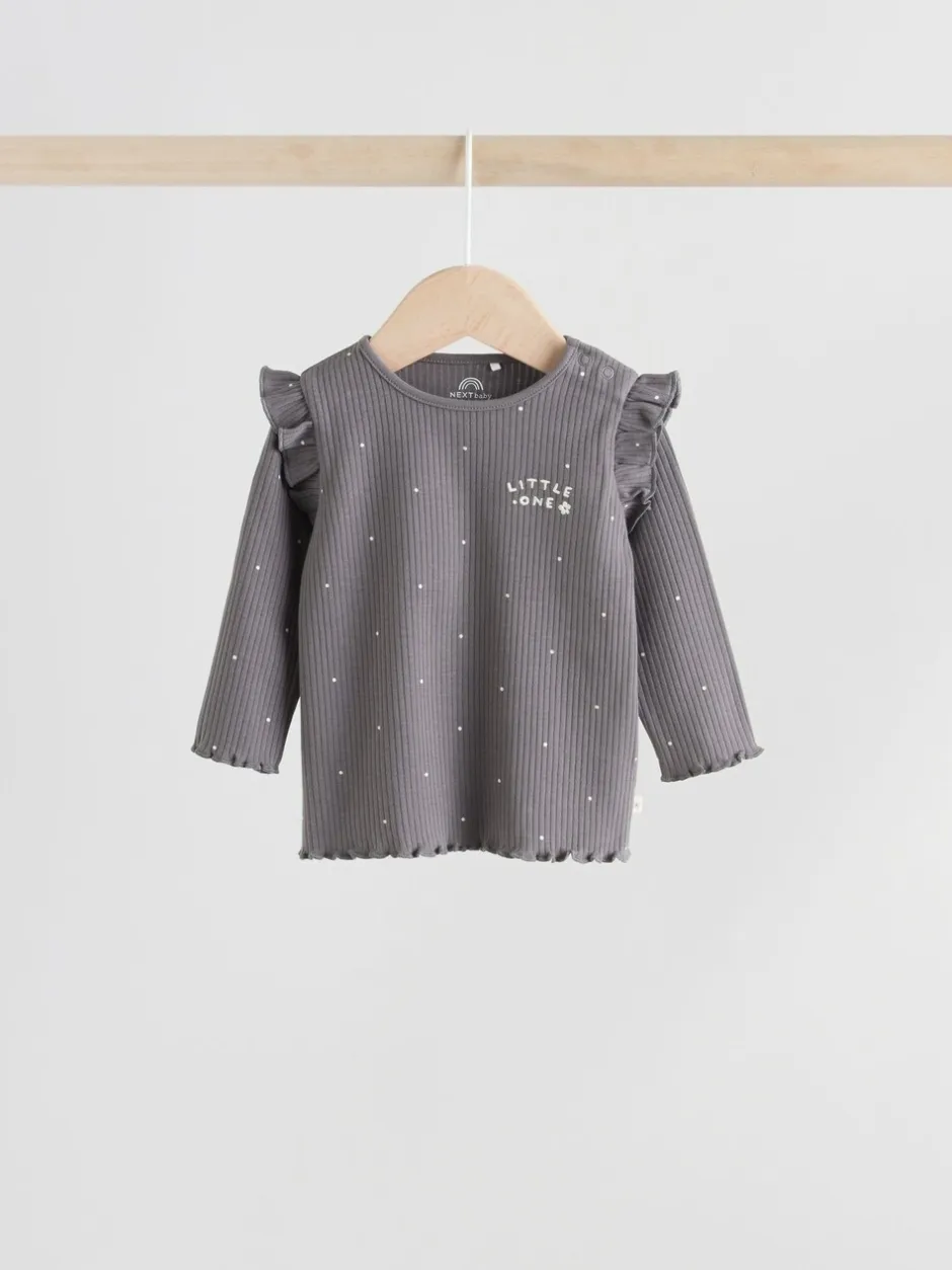 Tops|Sets En Combisets*Next - Babyset van top met Lange mouwen en Leggings met Bodywarmer 3 -delig (0mnd -2jr) Grijs met bloemen