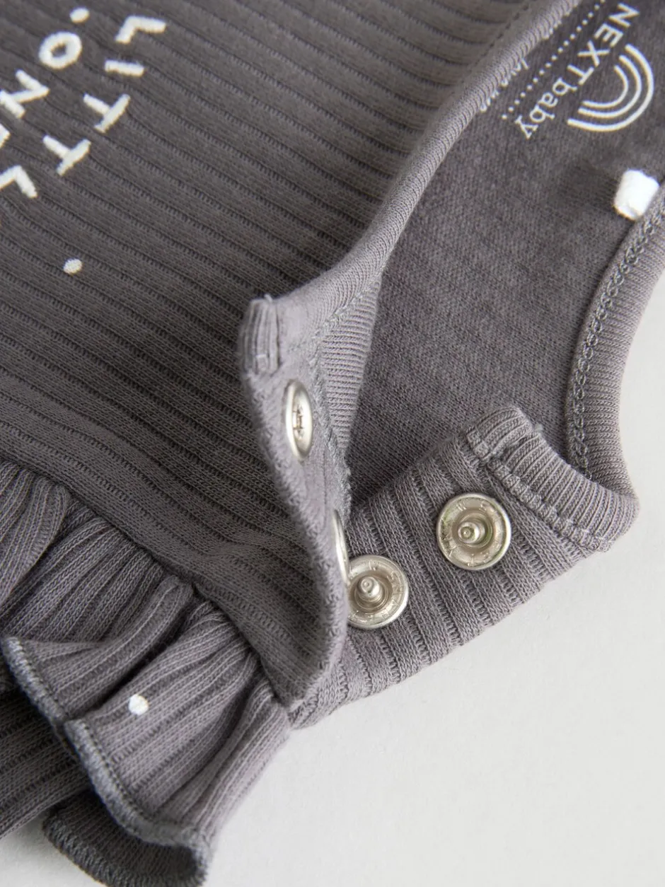 Tops|Sets En Combisets*Next - Babyset van top met Lange mouwen en Leggings met Bodywarmer 3 -delig (0mnd -2jr) Grijs met bloemen