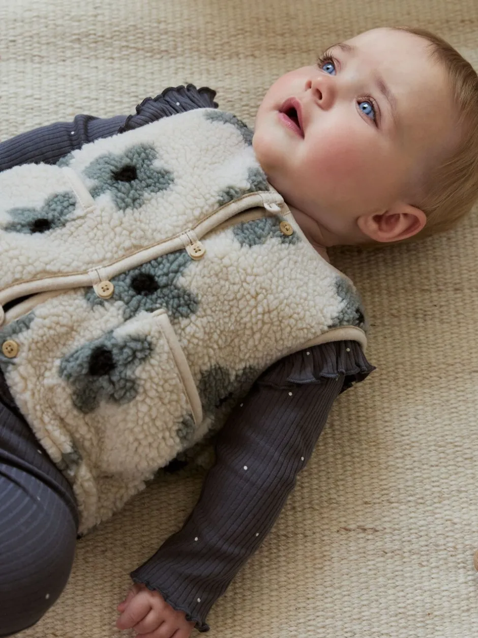Tops|Sets En Combisets*Next - Babyset van top met Lange mouwen en Leggings met Bodywarmer 3 -delig (0mnd -2jr) Grijs met bloemen
