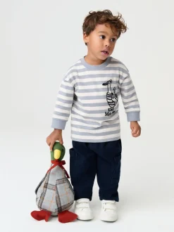 T-Shirts|Tops*Next Grijs met eendjes - T-shirt met lange mouwen en print op de rug (3mnd -8jr)