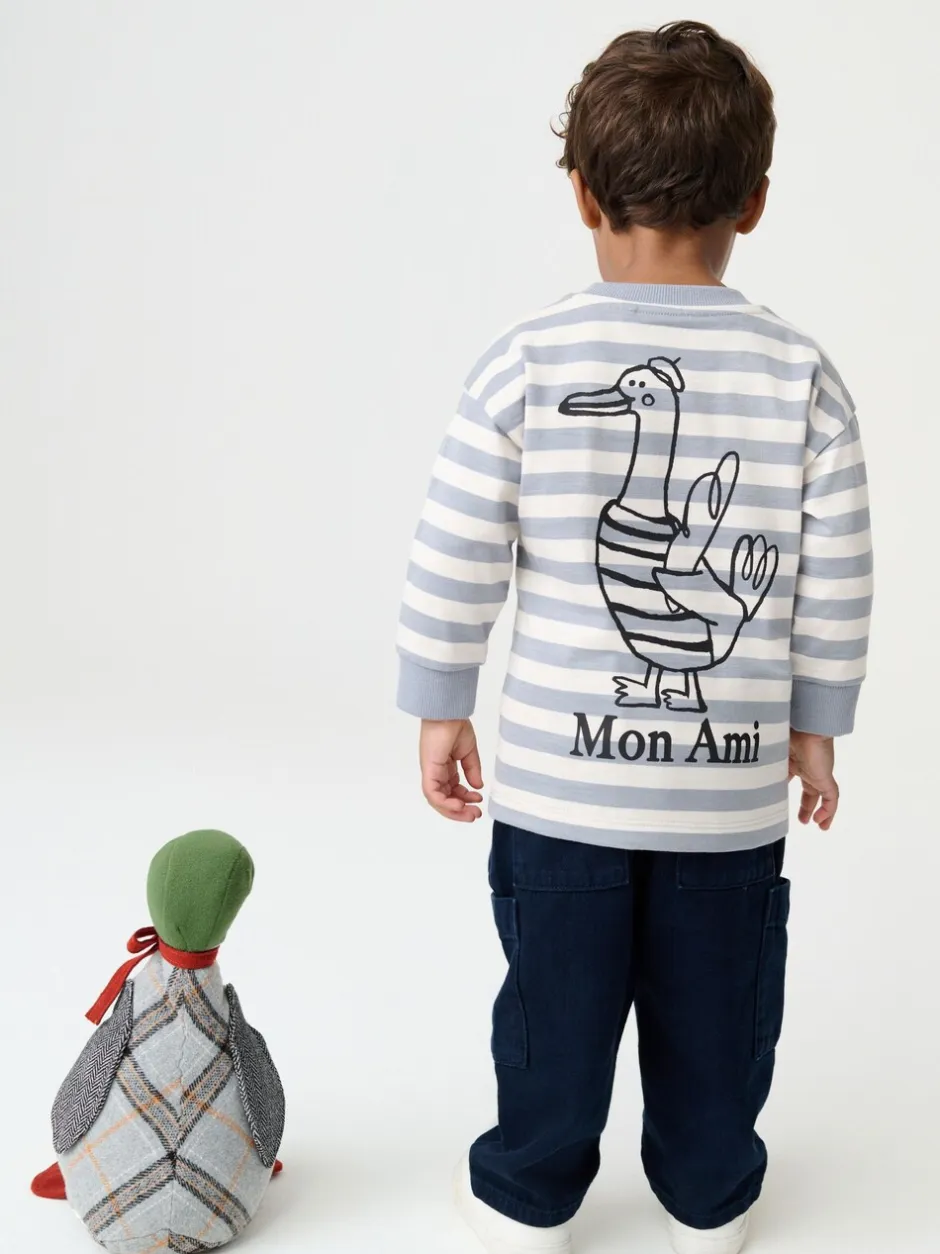 T-Shirts|Tops*Next Grijs met eendjes - T-shirt met lange mouwen en print op de rug (3mnd -8jr)