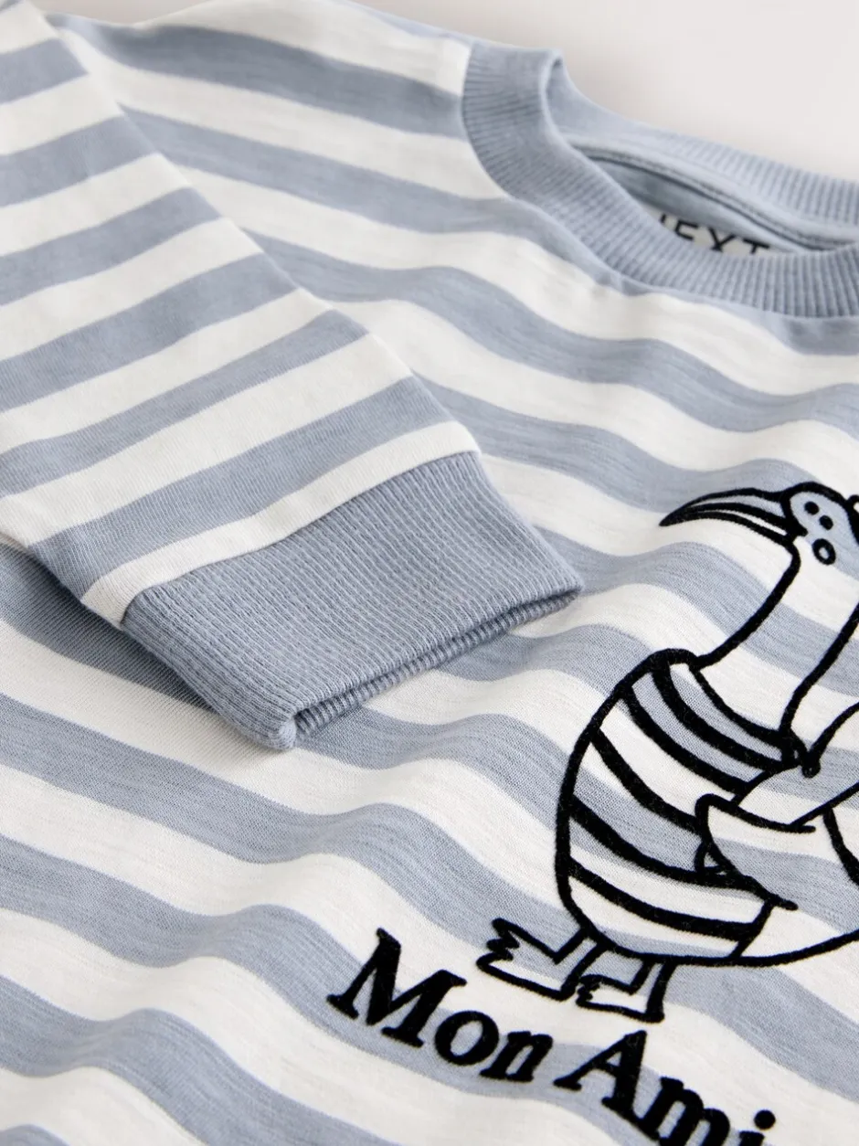 T-Shirts|Tops*Next Grijs met eendjes - T-shirt met lange mouwen en print op de rug (3mnd -8jr)