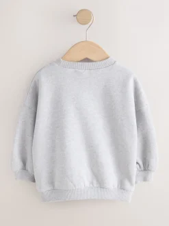 Truien En Breisels|Sweaters En Hoody´S|Next Grijs met eenhoornprint - Sweatshirt met ronde hals (3 mnd-7 jr)