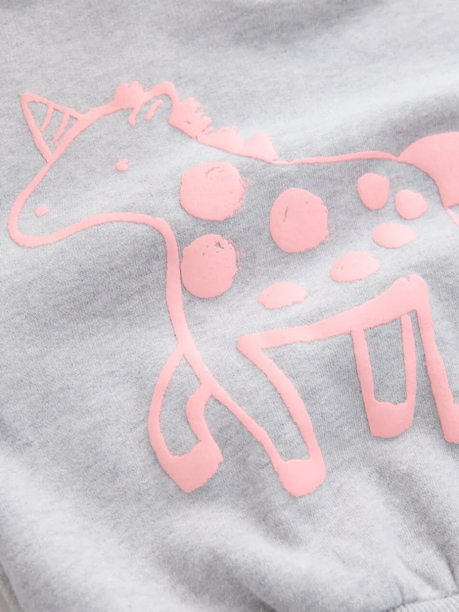 Truien En Breisels|Sweaters En Hoody´S|Next Grijs met eenhoornprint - Sweatshirt met ronde hals (3 mnd-7 jr)