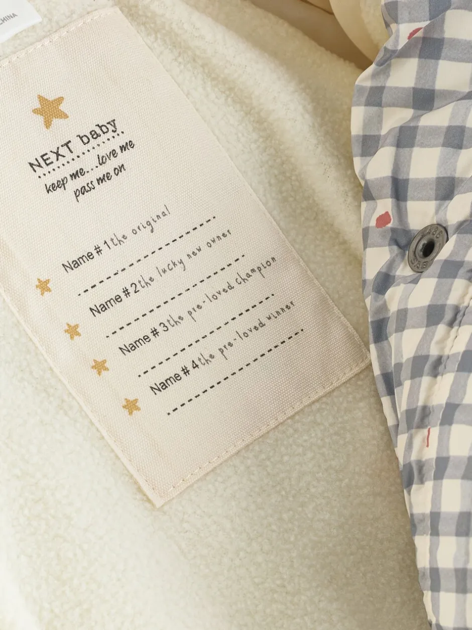 Jassen, Jacks En Kinderwagenpakjes|Jassen En Jacks|Next - Gevoerd babyjack met capuchon (0mnd-2jr) Grijs met gingham