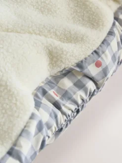 Jassen, Jacks En Kinderwagenpakjes|Jassen En Jacks|Next - Gevoerd babyjack met capuchon (0mnd-2jr) Grijs met gingham