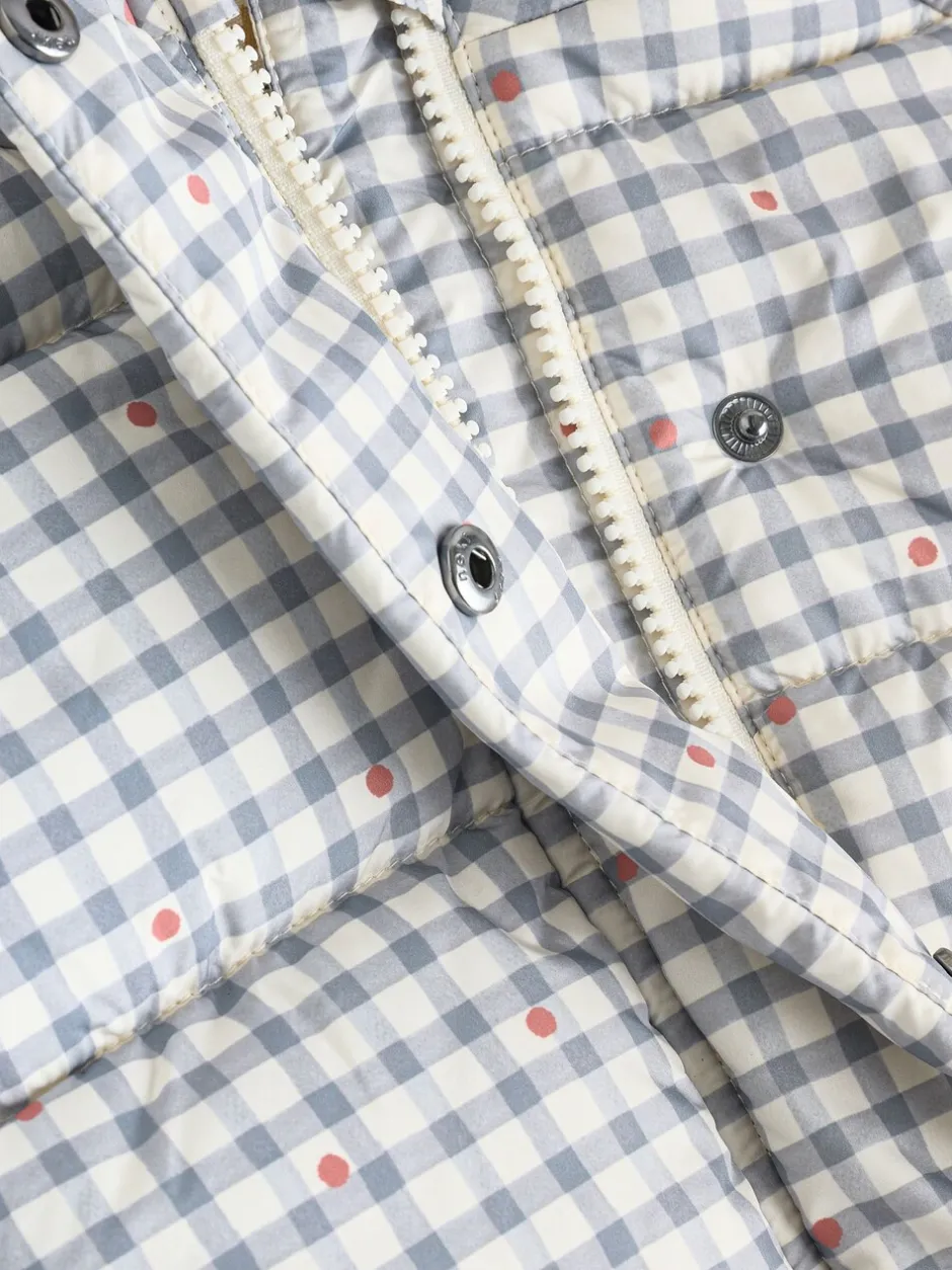 Jassen, Jacks En Kinderwagenpakjes|Jassen En Jacks|Next - Gevoerd babyjack met capuchon (0mnd-2jr) Grijs met gingham