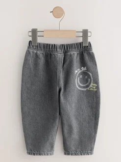 Jeans En Joggingbroeken|Jeans|Next - Barrel jeans (3mnd -7jr) Grijs met graffiti