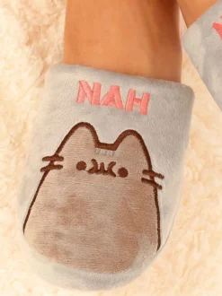 Pantoffels|Vanilla Underground Grijs met Pusheen-kat - winterpantoffels voor volwassenen