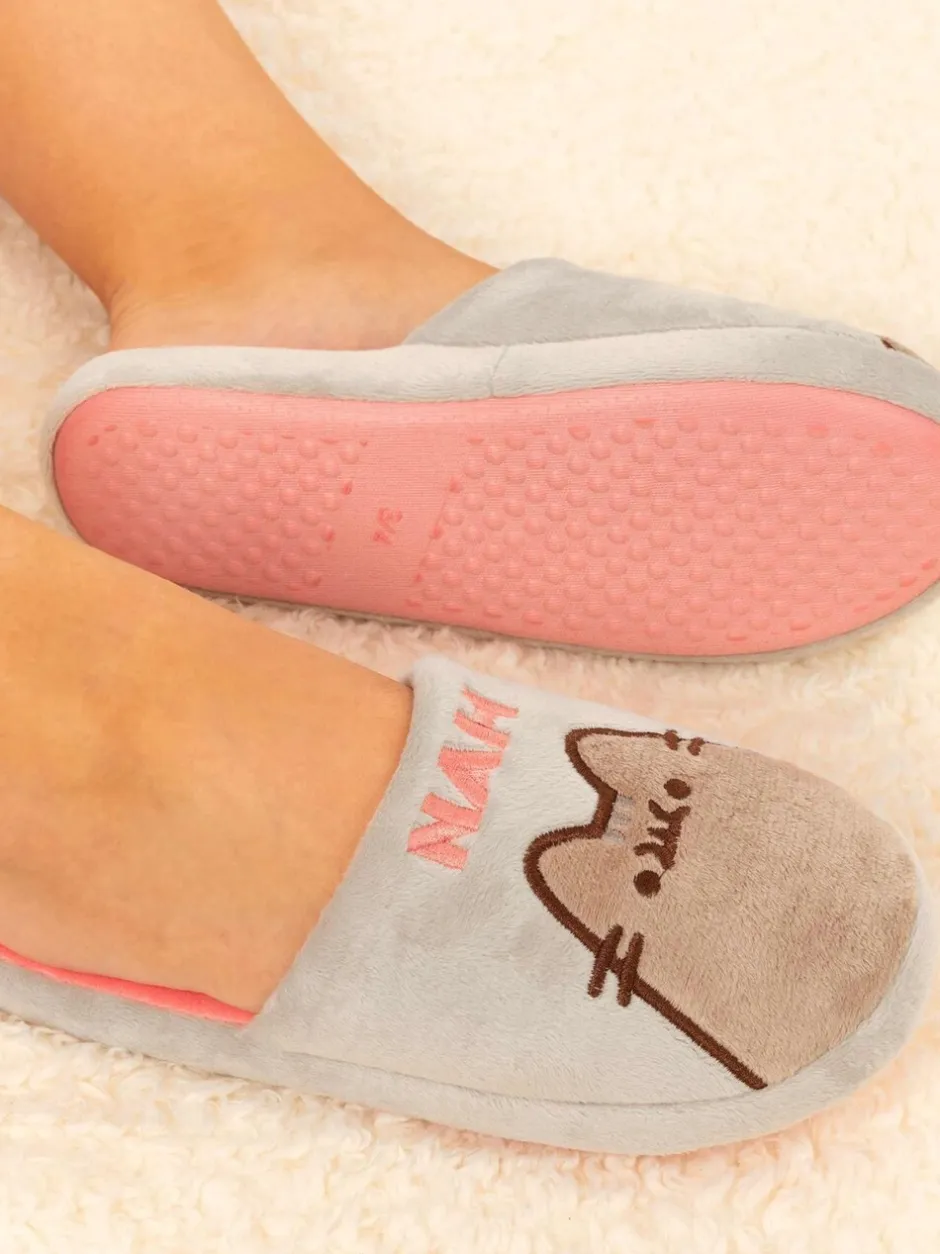 Pantoffels|Vanilla Underground Grijs met Pusheen-kat - winterpantoffels voor volwassenen