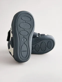 Pantoffels|Next - Pantoffels met klittenbandsluiting en omgevende zool Grijs met sterren