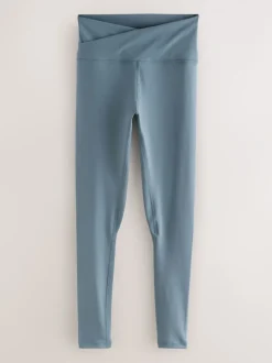 Leggings En Joggingbroeken*Next - Actieve yogalegging met overslag Grijsblauw