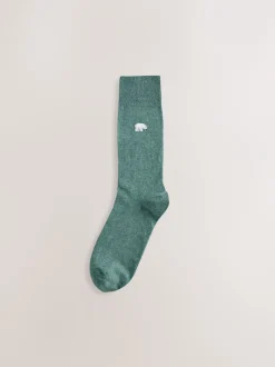 Sokken|Sokken*Next - 8 Sokken met borduursel Grijs/blauw gedraaid Arctisch Animal