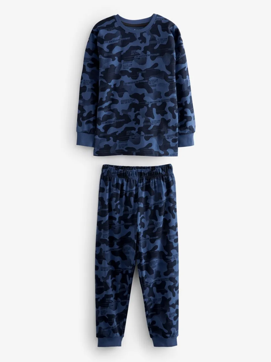 Pyjama's|Nachtkleding En Pyjama's|Next Grijs/blauw/groen camouflage - Verpakking van 3 pyjama's met lange mouwen (3-16 jr)
