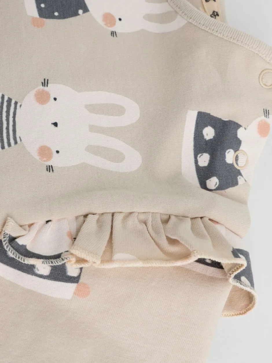 Tops|Sets En Outfits|Next Grijs/crème met figuurtjes - 6 -delige set van top met lange mouwen en leggings (0mnd -3jr)