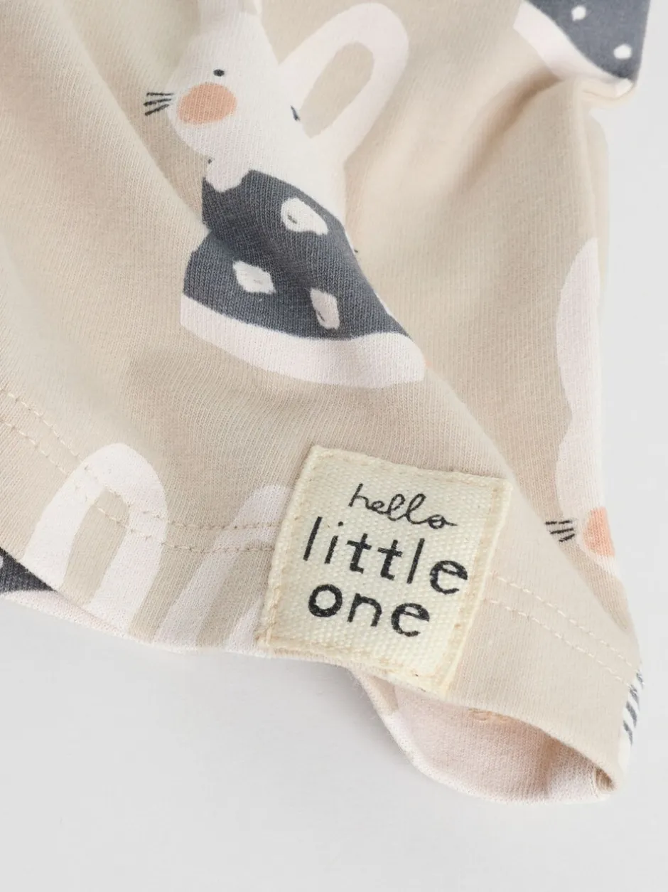 Tops|Sets En Outfits|Next Grijs/crème met figuurtjes - 6 -delige set van top met lange mouwen en leggings (0mnd -3jr)