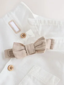 Sets En Combisets|Gelegenheidskleding|Next Grijs-groen - 3 -delige babyset van overhemd, broek en bretels (0mnd-2jr)