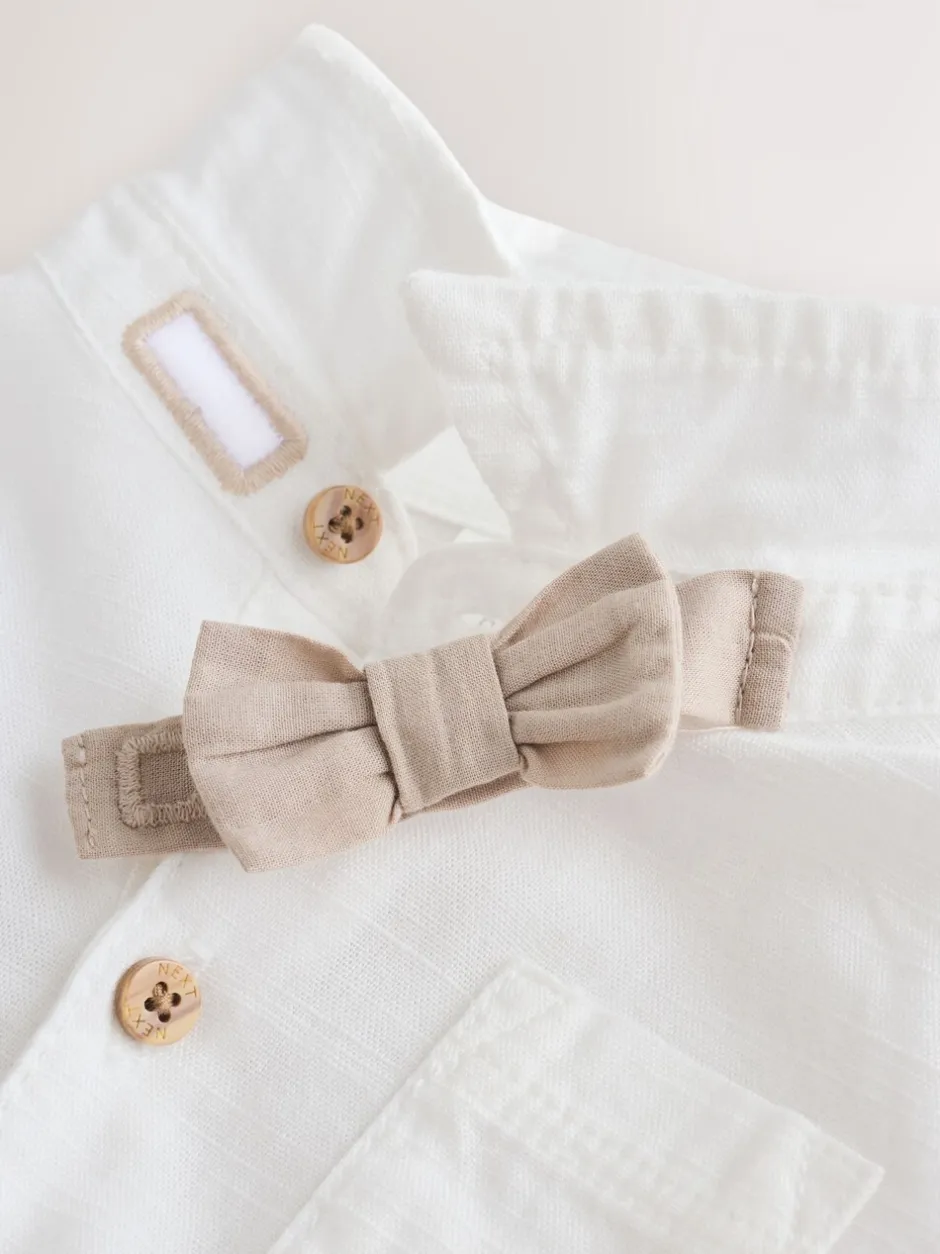 Sets En Combisets|Gelegenheidskleding|Next Grijs-groen - 3 -delige babyset van overhemd, broek en bretels (0mnd-2jr)